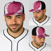 Hawaii Aloha Plumeria Lei Fuschia Palaka Baseball Net Cap - Polynesian Pride