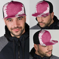 Hawaii Aloha Plumeria Lei Fuschia Palaka Mesh Trucker Cap LT7 - Polynesian Pride
