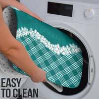 Hawaii Aloha Plumeria Lei Teal Palaka Bathroom Set - Polynesian Pride