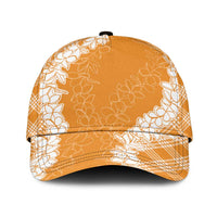 Hawaii Aloha Plumeria Lei Orange Palaka Classic Cap - Polynesian Pride