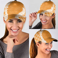 Hawaii Aloha Plumeria Lei Orange Palaka Classic Cap - Polynesian Pride
