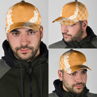 Hawaii Aloha Plumeria Lei Orange Palaka Classic Cap - Polynesian Pride