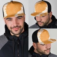 Hawaii Aloha Plumeria Lei Orange Palaka Mesh Trucker Cap - Polynesian Pride