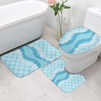 Hawaii Aloha Plumeria Lei Turquoise Palaka Bathroom Set - Polynesian Pride