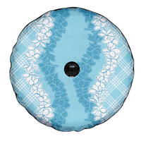 Hawaii Aloha Plumeria Lei Turquoise Palaka Spare Tire Cover - Polynesian Pride