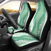 Hawaii Aloha Plumeria Lei Mint Palaka Car Seat Cover - Polynesian Pride
