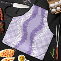 Hawaii Aloha Plumeria Lei Lavender Palaka Apron - Polynesian Pride