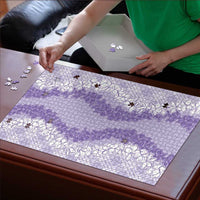 Hawaii Aloha Plumeria Lei Lavender Palaka Puzzle - Polynesian Pride