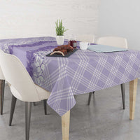 Hawaii Aloha Plumeria Lei Lavender Palaka Tablecloth - Polynesian Pride