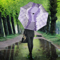 Hawaii Aloha Plumeria Lei Lavender Palaka Umbrella - Polynesian Pride