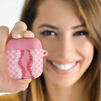 Hawaii Aloha Plumeria Lei Pink Palaka AirPods Case - Polynesian Pride