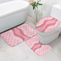 Hawaii Aloha Plumeria Lei Pink Palaka Bathroom Set - Polynesian Pride