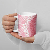 Hawaii Aloha Plumeria Lei Pink Palaka Ceramic Mug - Polynesian Pride