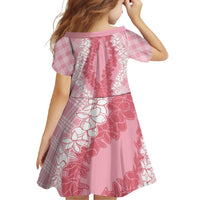 Hawaii Aloha Plumeria Lei Pink Palaka Family Matching Tank Maxi Dress and Hawaiian Shirt - Polynesian Pride