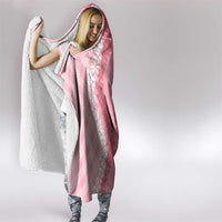 Hawaii Aloha Plumeria Lei Pink Palaka Hooded Blanket - Polynesian Pride