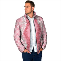 Hawaii Aloha Plumeria Lei Pink Palaka Padded Jacket - Polynesian Pride