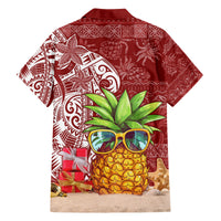Mele Kalikimaka Hawaii Christmas Family Matching Summer Maxi Dress and Hawaiian Shirt Pineapple Party LT7 - Polynesian Pride