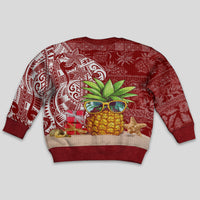 Mele Kalikimaka Hawaii Christmas Kid Ugly Christmas Sweater Pineapple Party LT7 - Polynesian Pride