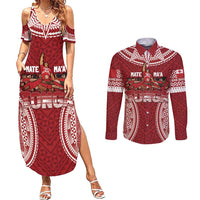 Personalized Mate Maa Tonga Rugby Couples Matching Summer Maxi Dress and Long Sleeve Button Shirt Ofa Atu Tonga