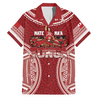 Personalized Mate Maa Tonga Rugby Family Matching Mermaid Dress and Hawaiian Shirt Ofa Atu Tonga