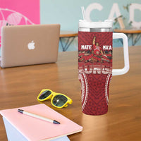 Personalized Mate Maa Tonga Rugby Tumbler With Handle Ofa Atu Tonga