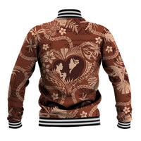 Hawaii Plumeria Baseball Jacket Hau'oli la Makuahine Sunburned LT7 - Polynesian Pride