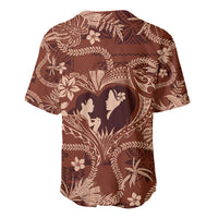 Hawaii Plumeria Baseball Jersey Hau'oli la Makuahine Sunburned LT7 - Polynesian Pride