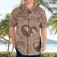 Hawaii Plumeria Hawaiian Shirt Hau'oli la Makuahine Beige LT7 - Polynesian Pride
