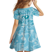 Hawaii Plumeria Family Matching Puletasi and Hawaiian Shirt Hau'oli la Makuahine Turquoise LT7 - Polynesian Pride