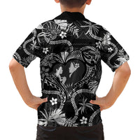 Hawaii Plumeria Hawaiian Shirt Hau'oli la Makuahine Monochrome LT7 - Polynesian Pride