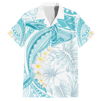 Polynesia Humpback Whale Hawaiian Shirt Tropical Plumeria Turquoise LT7 Turquoise - Polynesian Pride