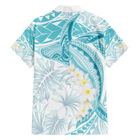 Polynesia Humpback Whale Hawaiian Shirt Tropical Plumeria Turquoise LT7 - Polynesian Pride