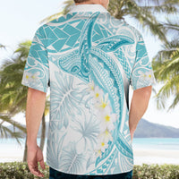 Polynesia Humpback Whale Hawaiian Shirt Tropical Plumeria Turquoise LT7 - Polynesian Pride