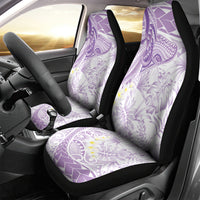Polynesia Humpback Whale Car Seat Cover Tropical Plumeria Lavender