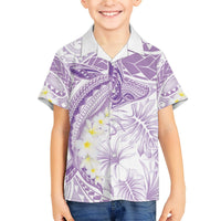 Polynesia Humpback Whale Hawaiian Shirt Tropical Plumeria Lavender LT7 - Polynesian Pride