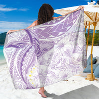 Polynesia Humpback Whale Sarong Tropical Plumeria Lavender