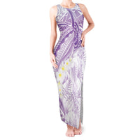 Polynesia Humpback Whale Tank Maxi Dress Tropical Plumeria Lavender LT7 Women Lavender - Polynesian Pride