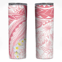 Polynesia Humpback Whale Skinny Tumbler Tropical Plumeria Pink LT7 Pink - Polynesian Pride
