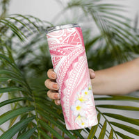 Polynesia Humpback Whale Skinny Tumbler Tropical Plumeria Pink LT7 - Polynesian Pride
