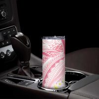 Polynesia Humpback Whale Skinny Tumbler Tropical Plumeria Pink LT7 - Polynesian Pride