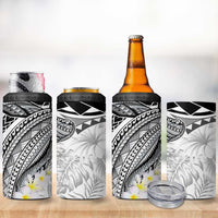 Polynesia Humpback Whale 4 in 1 Can Cooler Tumbler Tropical Plumeria Charcoal LT7 - Polynesian Pride