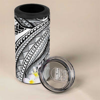 Polynesia Humpback Whale 4 in 1 Can Cooler Tumbler Tropical Plumeria Charcoal LT7 - Polynesian Pride