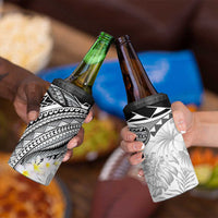 Polynesia Humpback Whale 4 in 1 Can Cooler Tumbler Tropical Plumeria Charcoal LT7 - Polynesian Pride