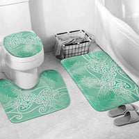 Aotearoa Maori Koru Curves Bathroom Set Silver Ferns - Mint