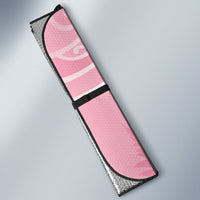 Aotearoa Maori Koru Curves Auto Sun Shade Silver Ferns - Rose Pink