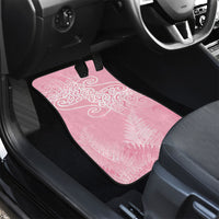 Aotearoa Maori Koru Curves Car Mats Silver Ferns - Rose Pink