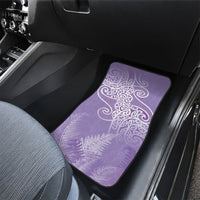 Aotearoa Maori Koru Curves Car Mats Silver Ferns - Amethyst