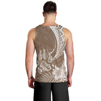 Personalised Polynesian Pacific Bulldog Men Tank Top With Brown Hawaii Tribal Tattoo Patterns LT7 - Polynesian Pride