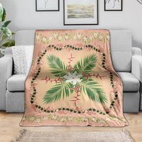 Hawaii Quilt Inspired Collection Aloha Flowers Blanket Maile - Kukui Nut Lei LT7 - Polynesian Pride