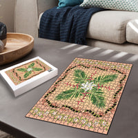 Hawaii Quilt Inspired Collection Aloha Flowers Puzzle Maile - Kukui Nut Lei LT7 - Polynesian Pride